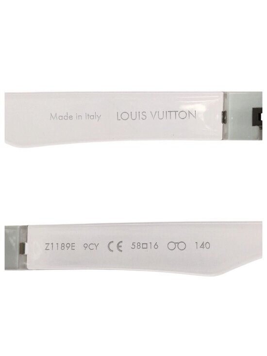 Louis Vuitton LV Rainbow Mirror Lens Clear Gray Silver Acetate Metal Sunglasses
